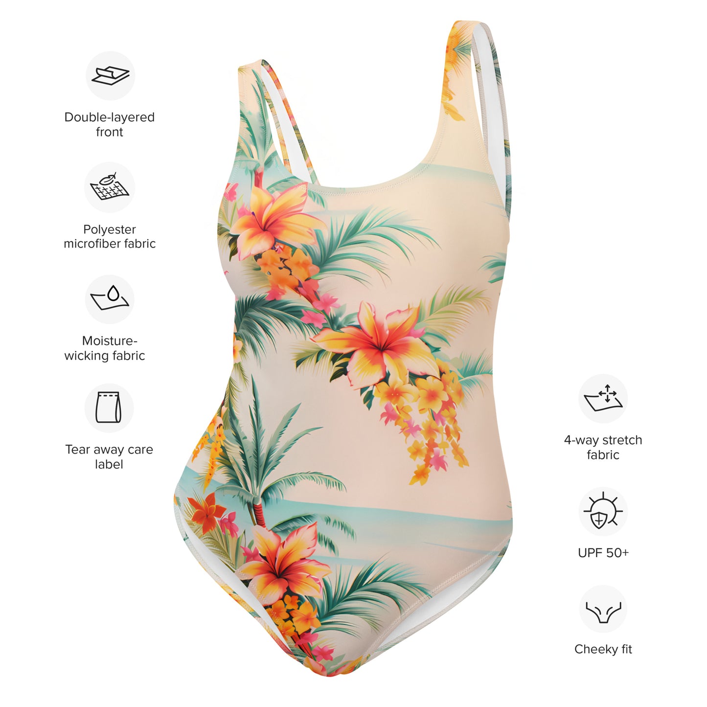 Tropical Flowers One-Piece Swimsuit